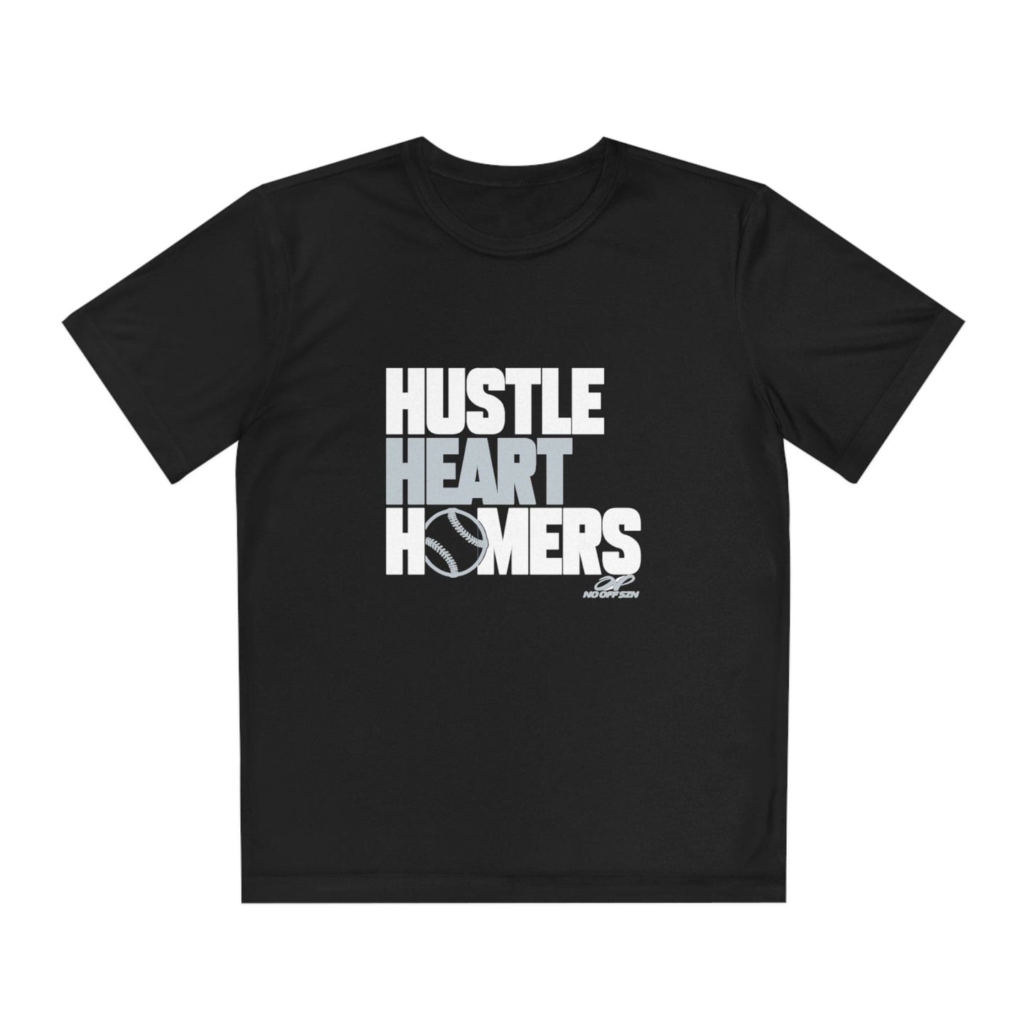 Hustle, Heart, Homers Junior Baseball Performance T-Shirt