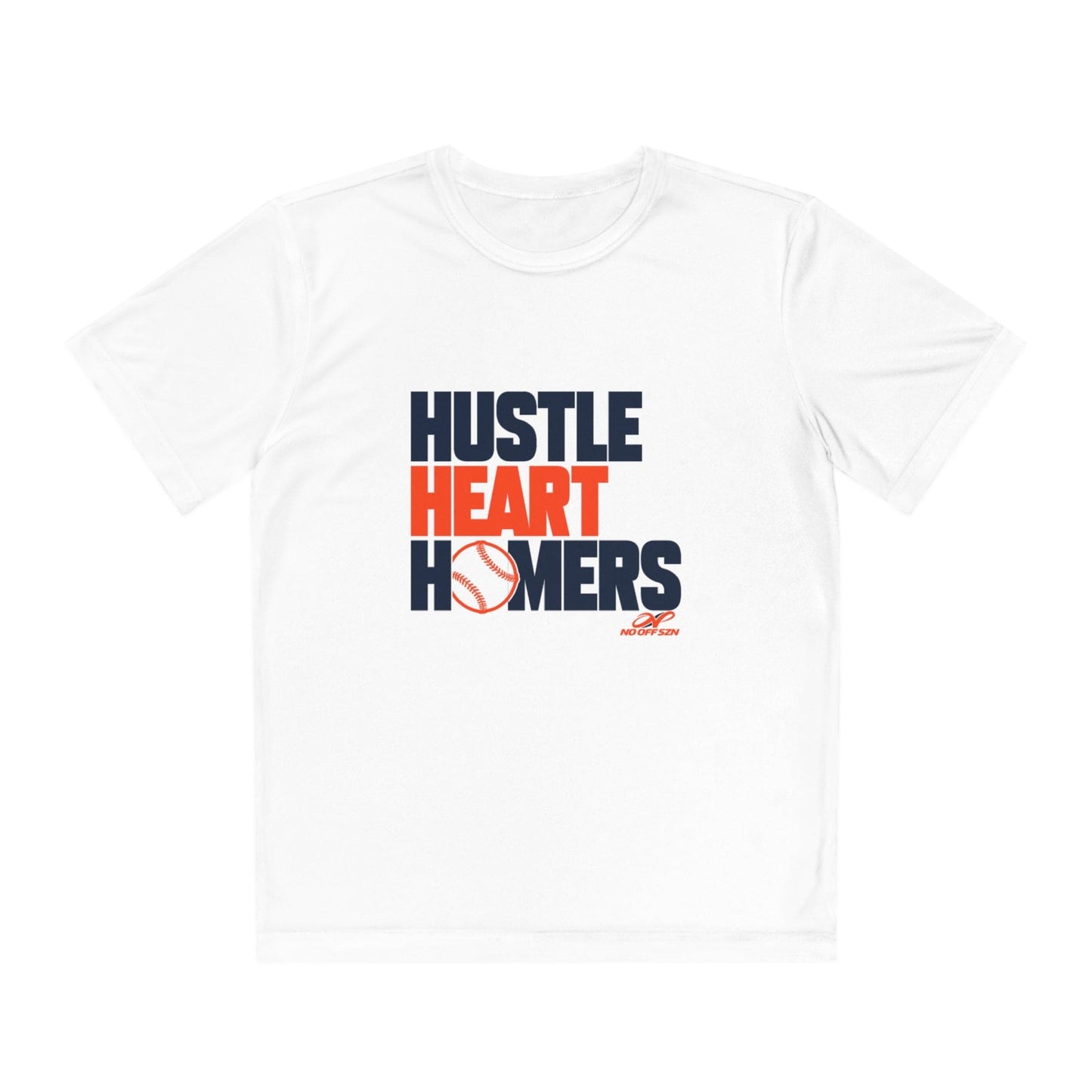 Hustle, Heart, Homers Junior Baseball Performance T-Shirt